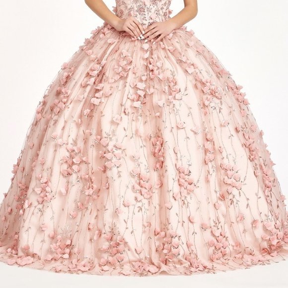 BLUSH Beads and Jewel Embellished Bodice Sweetheart Quinceanera Dress GL1959 - Picture 5 of 8